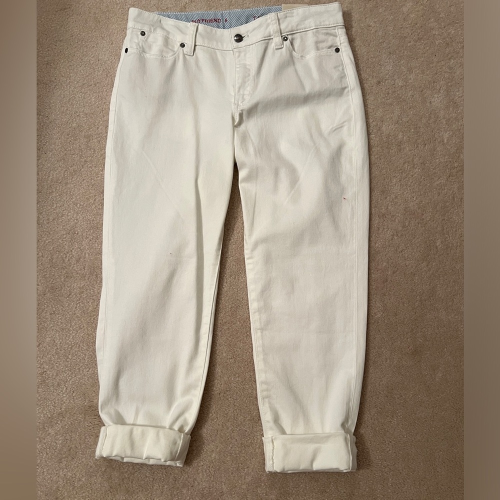 NWT White Boyfriend Jean Size 8